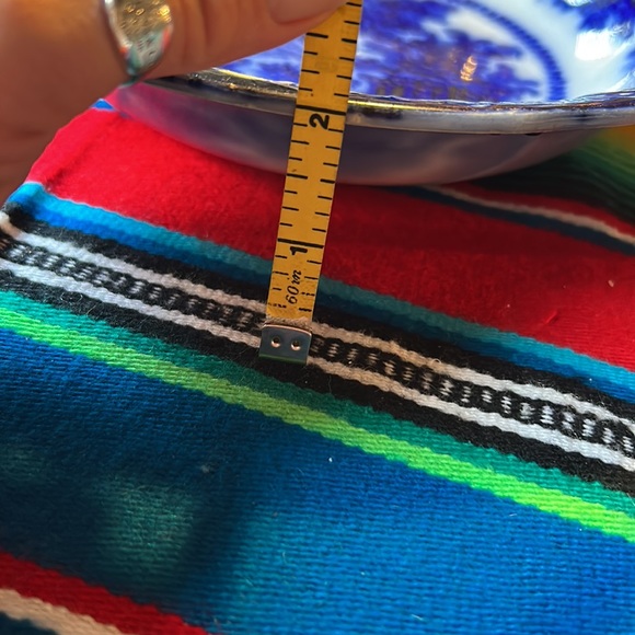 Antique Wm. Adams & Co. "Fairy Villas" Flow Blue 10 Inch Round Bowl - Picture 6 of 11